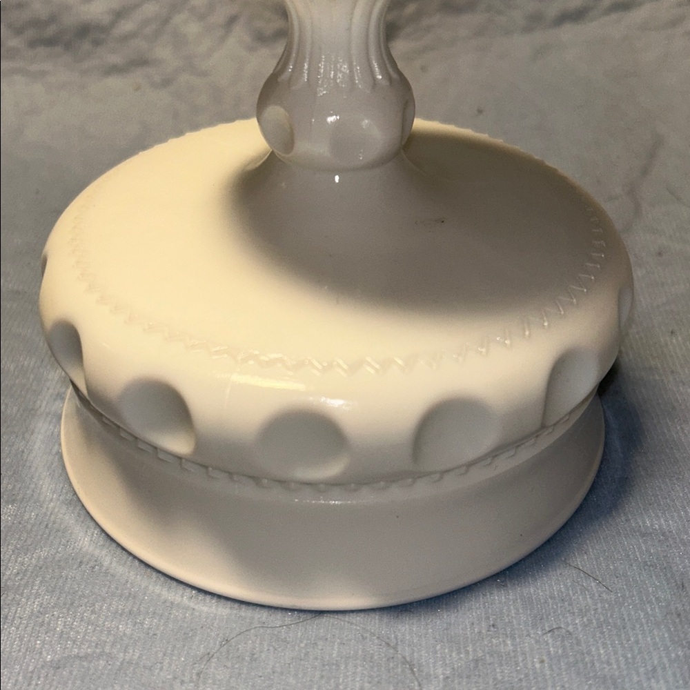 King's Crown Colony milk glass compote, also known as a candy dish pedestal bowl - Picture 10 of 16
